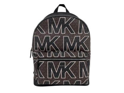 Michael Kors - Cooper Large Brown Signature PVC Graphic Logo Backpack Bookbag Bag