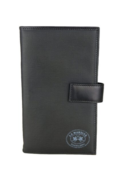 La Martina - Elegant Black Travel Documents Holder