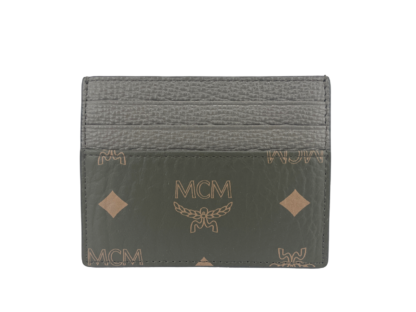 MCM - Aren Mini Sea Turtle Visetos Leather Money Clip Card Case Wallet