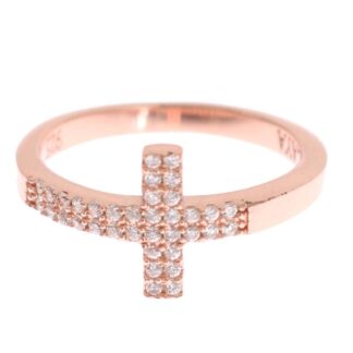 Nialaya - Gleaming CZ Crystal Gold-Plated Ring