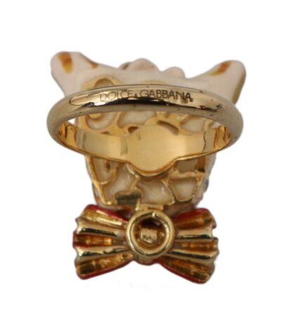 Dolce & Gabbana - Elegant Canine-Inspired Gold Tone Ring