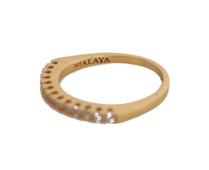 Nialaya - Gleaming CZ Crystal Gold-Plated Ring