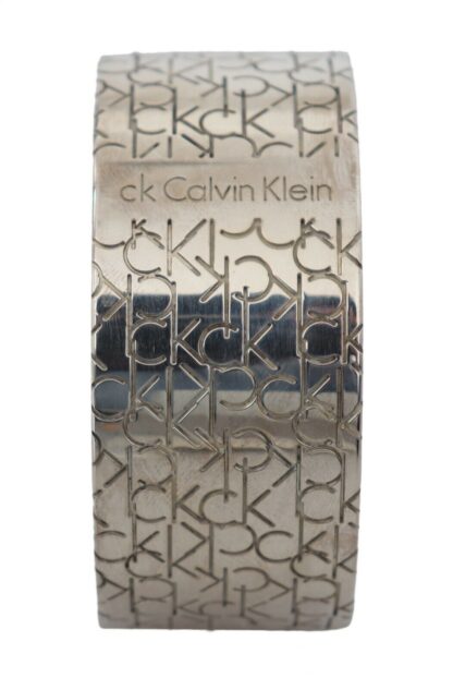 Calvin Klein - Elegant Sterling Silver Logo Bangle Bracelet