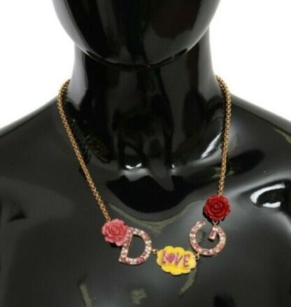 Dolce & Gabbana - Gold Crystal Charm Statement Necklace