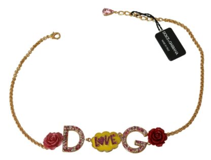 Dolce & Gabbana - Gold Crystal Charm Statement Necklace