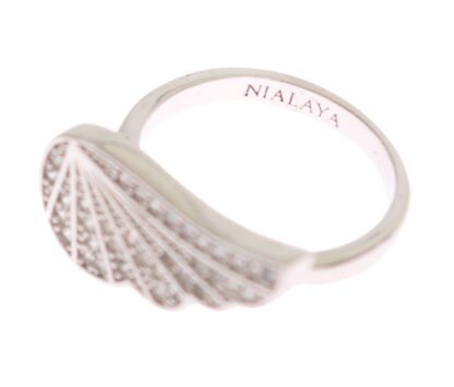 Nialaya - Elegant Sterling Silver CZ Crystal Ring