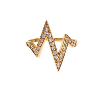 Nialaya - Glamorous Gold Plated Sterling Silver Ring