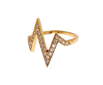 Nialaya - Glamorous Gold Plated Sterling Silver Ring