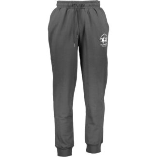 La Martina - Blue Cotton Blend Sweatpants with Logo Detail