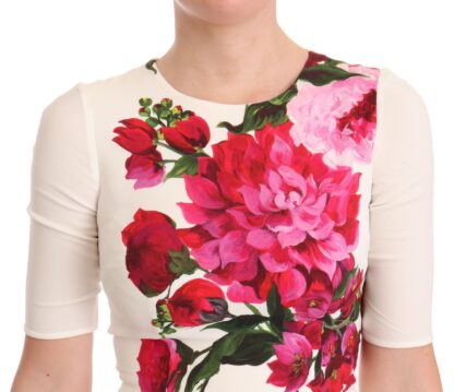 Dolce & Gabbana - Elegant Floral Midi Bodycon Dress