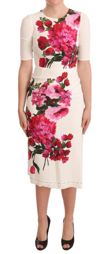 Dolce & Gabbana - Elegant Floral Midi Bodycon Dress