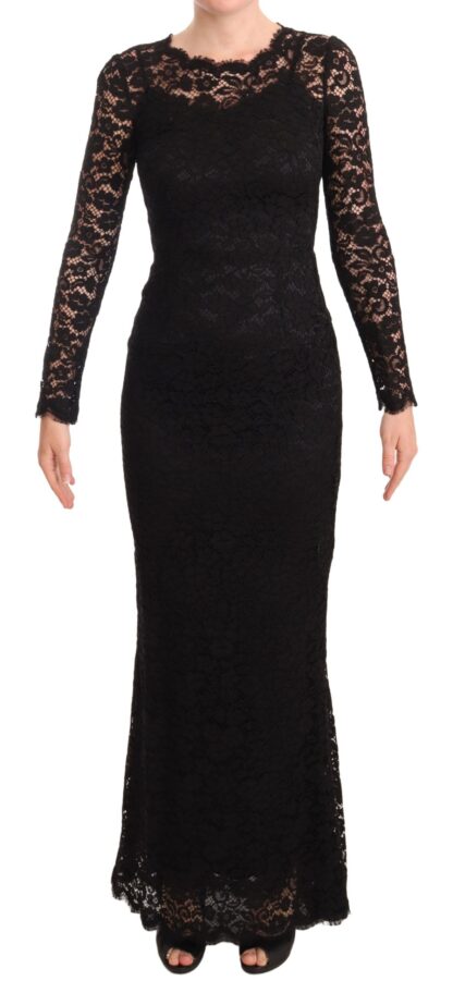 Dolce & Gabbana - Elegant Laminated Lace Mermaid Dress