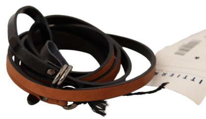 Costume National - Elegant Brown Leather Fashion Belt