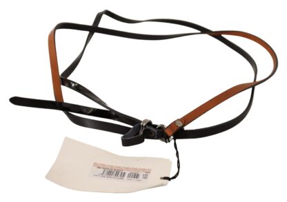 Costume National - Elegant Brown Leather Fashion Belt