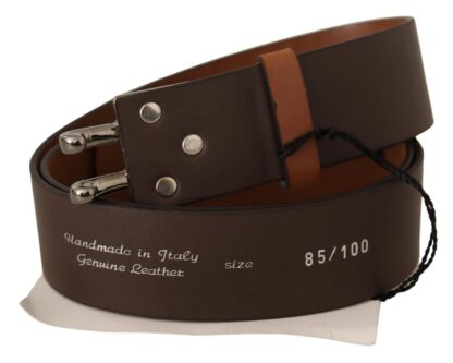 Costume National - Elegant Brown Leather Fashion Belt