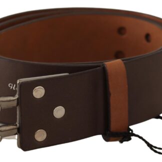 Costume National - Elegant Brown Leather Fashion Belt