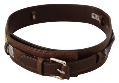 Costume National - Elegant Brown Leather Fashion Belt