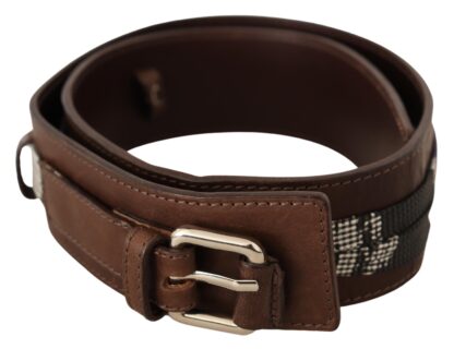 Costume National - Elegant Brown Leather Fashion Belt