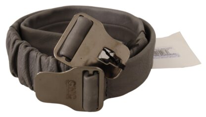 Costume National - Elegant Gray Leather Fashion Belt