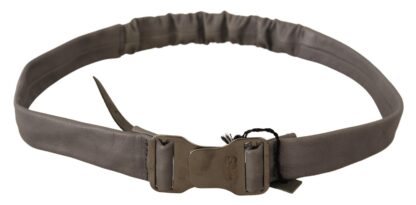 Costume National - Elegant Gray Leather Fashion Belt