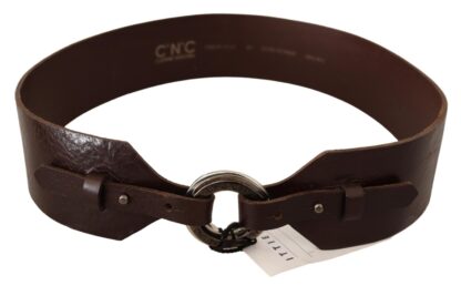 Costume National - Elegant Brown Leather Fashion Belt