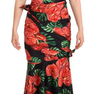 Dolce & Gabbana - Vibrant Pineapple Draped Wrap Dress