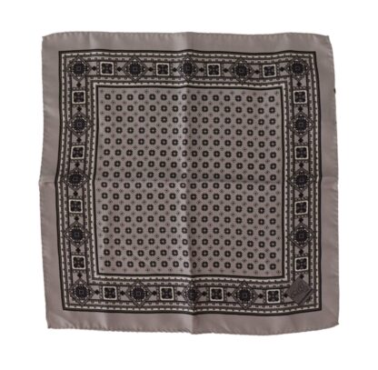 Dolce & Gabbana - Elegant Grey Silk Pocket Square Scarf