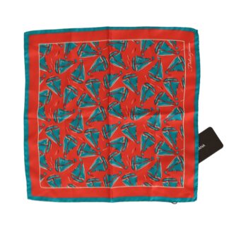 Dolce & Gabbana - Elegant Red Silk Pocket Square Handkerchief