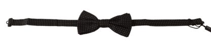 Dolce & Gabbana - Elegant Black Patterned Silk Bow Tie