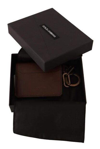 Dolce & Gabbana - Elegant Medium Brown Leather Cardholder