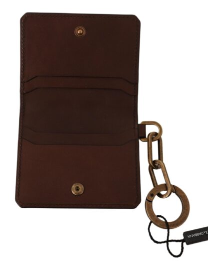 Dolce & Gabbana - Elegant Medium Brown Leather Cardholder