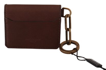 Dolce & Gabbana - Elegant Medium Brown Leather Cardholder