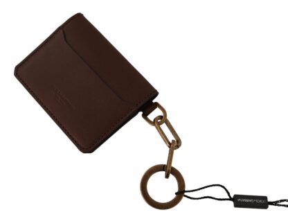 Dolce & Gabbana - Elegant Medium Brown Leather Cardholder