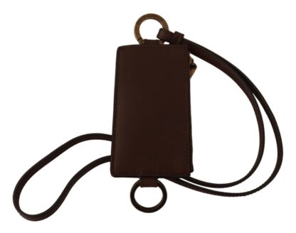 Dolce & Gabbana - Chic Toffee Leather Lanyard Cardholder