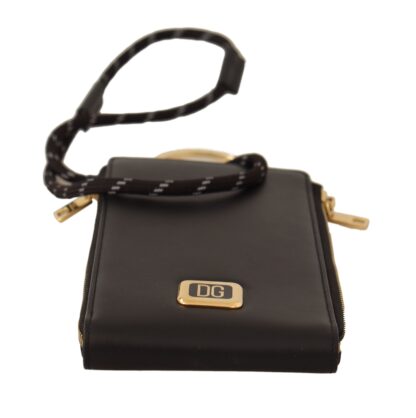 Dolce & Gabbana - Elegant Black Leather Strapped Wallet