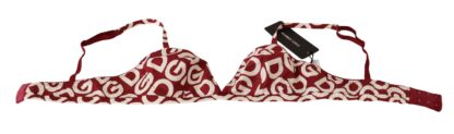 Dolce & Gabbana - Red Cotton Logo Printed Designer Bra