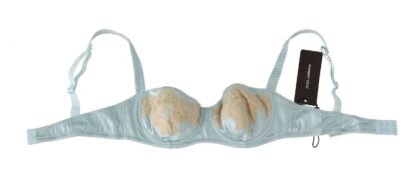 Dolce & Gabbana - Elegant Silk Blend Balconette Bra in Light Blue