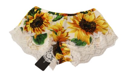 Dolce & Gabbana - Sunflower Lace Lingerie Shorts - Silk Blend