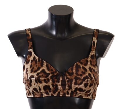 Dolce & Gabbana - Elegant Silk Leopard Print Bra