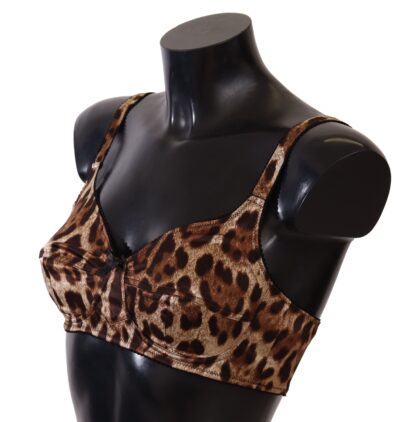 Dolce & Gabbana - Elegant Silk Leopard Print Bra