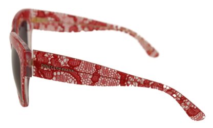 Dolce & Gabbana - Sicilian Lace-Inspired Red Sunglasses