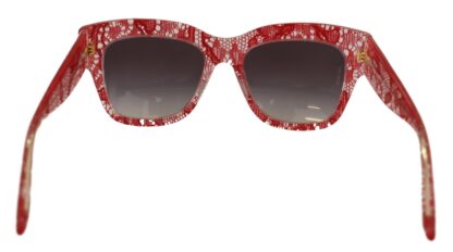 Dolce & Gabbana - Sicilian Lace-Inspired Red Sunglasses