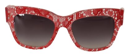 Dolce & Gabbana - Sicilian Lace-Inspired Red Sunglasses