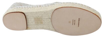 Dolce & Gabbana - Elegant Beige Espadrilles Flat Shoes