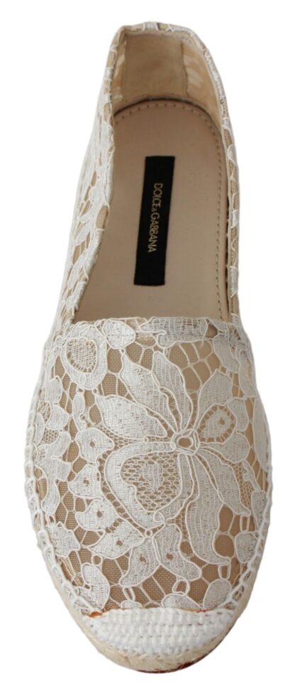 Dolce & Gabbana - Elegant Beige Espadrilles Flat Shoes