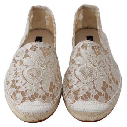 Dolce & Gabbana - Elegant Beige Espadrilles Flat Shoes