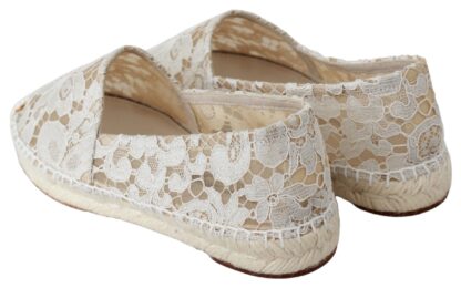 Dolce & Gabbana - Elegant Beige Espadrilles Flat Shoes