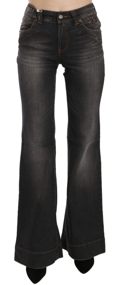 Dolce & Gabbana - Svelte Mid Waist Flared Black Denim