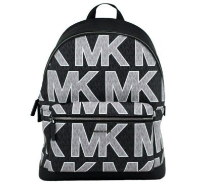 Michael Kors - Cooper Black Signature PVC Graphic Logo Backpack Bookbag Bag