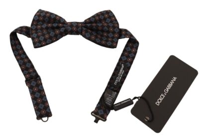 Dolce & Gabbana - Elegant Black Silk Bow Tie with Unique Metal Clasp